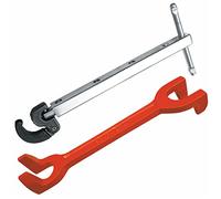 BOLTWORK 2PC Basin Wrench Set Pro Telescopic Hardened Forged Steel Jaws Capacity (10MM to 32MM) and Unbreakable Spheroidal Graphite Iron Casting,Proffessional &DIY use