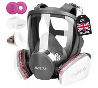 BOLTX Full Face Respirator Mask 6800, Reusable with 2097 Filters for Spray Paint, Chemicals, Dust, Welding, Sanding, Epoxy Resin & More - Anti-Fog & Comfortable Fit
