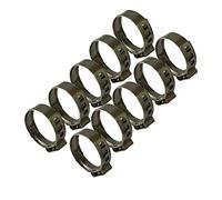 Boltza 19-22 mm O-Clips, 304 Stainless Steel Single Ear Hose Clamps x10