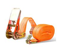 Boltza® Heavy Duty Ratchet Tie Down Strap - 25mm x 5m / 38mm x 6m / 50mm x 8m - Cargo Lashing Belt with Double J-Hooks (25mm-5m)