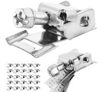 Boltza Lock-Head Connectors for Steel Banding - W2 & W4 Stainless Steel - 9mm & 12mm Bandwidth - Single & Multi-Pack Options (25, W2 12MM Bandwidth)