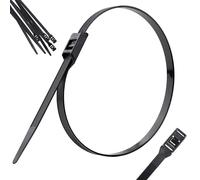 Boltza® Releasable Cable Ties - Reusable Zip Ties- Black - 9.0mm x 500mm, 100-Pack (100)