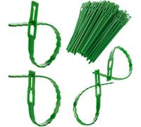 Boltza® Reusable Garden Plant Ties 17cm Green Cable Ties for Tomato Plants, Climbing Plants, Vines & Greenhouse Support Weather Resistant Flexible Plant Training Ties Pack of 100