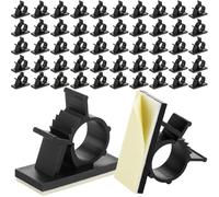 Boltza® Self-Adhesive Adjustable Cable Clips - 50 Pack - Strong & Durable Wire Holders - Available in 6-8mm | 10-13mm | 17-22mm (10-13mm)