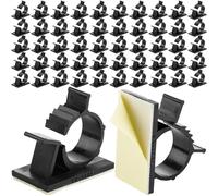 Boltza® Self-Adhesive Adjustable Cable Clips - 50 Pack - Strong & Durable Wire Holders - Available in 6-8mm | 10-13mm | 17-22mm (17-22mm)