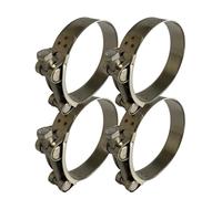 Boltza® Stainless Steel Single Bolt Hose Super Clamp 74-79mm Clip Silicone Rubber Exhaust x4