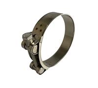 Boltza® Stainless Steel Single Bolt Hose Super Clamp 92-97mm Clip Silicone Rubber Exhaust x1