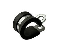 Boltza® W1 Zinc Plated Mild Steel Rubber Lined P Clips Hose Pipe Clamp P-Clips 27mm x20