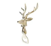 Boltze 1012442 Bottle Opener Stag Head Silver Shiny Beer Opener Metal/Aluminium Gift Idea