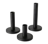 BOLTZE Malko Candle Holder for Taper Candles Set of 3 Metal Black Modern Candle Holder Round Table Decoration Scandinavian Design