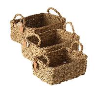 Boltze Sophy 2946000 Seagrass Storage Baskets Set of 3 Natural Colours Beige
