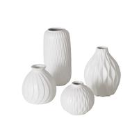 Boltze Zalina 2038306 Vase in White 4-Piece Matte Porcelain