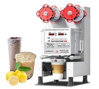 BoluDukNN 88/90/95mm Fully Automatic Cup Sealing Machine,Electric Cup Sealer,Efficient Sealing 500-700 Cups/H,With Control Lcd Panel,For Tea Milk Tea Juice Drink White