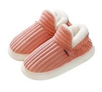Bolukets Cloud Slippers - Unisex Winter Cozy Fashion Slippers, Non-slip Thick Sole Platform Slides, B-Leather Pink 38-39