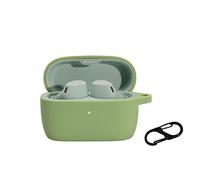 BoLuo Case for Jabra Elite 4 Active, Silicone Carabiner, Ultra Slim Portable Shockproof Case Cover for Jabra Elite 4 Active TWS Wireless Bluetooth Earphone (Green)