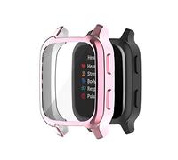 BoLuo Cover Compatible for Garmin Venu SQ 2 Watch Case,Ultra Smartwatch Case Silicone Skins Pounch,Anti-Scratch Clear TPU Watch Bumper Cover Shell for Garmin Venu Sq 2 Watch Accessories (Pink)