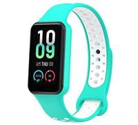 BoLuo Watch Bands for Huami Amazfit Band 7 Strap, Replacement Belt Watchband Silicone Bracelet Sport Strap Wrist Strap Armband for Huami Amazfit Band 7 (White Green)