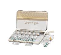 Bolus Dispenser with 21 Compartments Impermeable Lid, White | Daily Medication Planner, Impermeable Cover, Dense Plan, for Travel Home Use, Safe Substance Storage