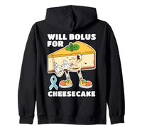 Bolus For Cheesecake Diabetic Type 1 2 Diabetes Insulin Zip Hoodie