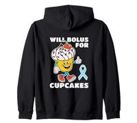 Bolus For Cupcakes Diabetic Type 1 2 Diabetes Insulin Zip Hoodie