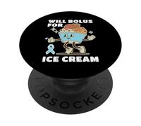 Bolus For Ice Cream Diabetic Type 1 2 Diabetes Insulin PopSockets Adhesive PopGrip