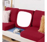 BOLUXIU Sofa Seat Cushion Cover - Elastic Stretch, Multiple Colors, Suitable for All Sofas, Red, S(20-25inch)