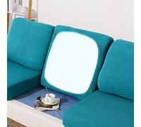 BOLUXIU Sofa Seat Cushion Cover-Stretch Elastic Cushion Cover Sofa Seat Cushion Cover Multiple Colors Suitable for all sofas, Blue, L(59--75inch)