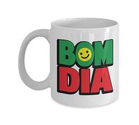 Bom Dia Coffee & Tea Mug, Kitchen Table Décor, Dinnerware, Dishes, Products, Accessories & Novelty Giftables for Portuguese American, Brazilian, European Or Men & Women from Portugal (11oz)