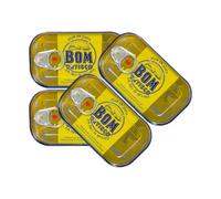 Bom Petisco Solid Tuna in Sunflower Oil 120G Atum Em Posta Em Oleo De Girassol Canned Fish Product of Portugal Pack of 4