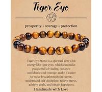 BOMAIL Natural Stone Bracelet for Women Men 8mm Semi Precious Gemstone Beads Bracelet Healing Crystal Stretch Bracelet Yoga Bracelet Jewelry Gift, Suitable, Stone, No Gemstones