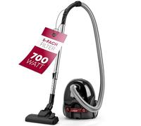 Bomann BS 9019 CB Vacuum Cleaner, Floor Vacuum Cleaner with Bag, Strong Performance Against Dust, Pet Hair, Crumbs and Much More, for Hard and Carpeted Floors, 5-Way Micro Filter System, Stainless