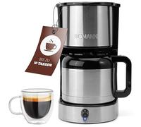 Bomann® Coffeemaker with insulated jug for 8 to 10 cups of coffee (approx. 1.2 l) | Stainless steel filter coffee machine | Double-walled thermos jug | No loss of temperature | Coffeemaker 800