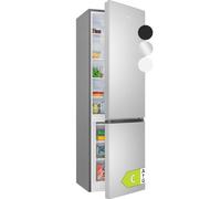 Bomann, Freestanding fridge-freezer, 55 cm wide, 268 L, LED lighting, KG7353, Stainless steel