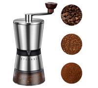 BOMANSI BOMS Manual Coffee Grinder - 8 Adjustable Coarseness Settings, Hand Crank Coffee Mill, Portable Conical Burr Grinder for Moka pot, French Press, Drip, Espresso, Hand Grinder Gift