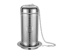 BOMANSI BOMS Tea Strainers for Loose Tea, Extra Fine Mesh Tea Infuser, 316 Stainless Steel & Updated Slim Threaded Lid, Loose Leaf Tea Steeper for Black Tea, Rooibos, etc (1 Pack - Large)