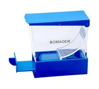 bomaoer Blue Professional Dental Cotton Roll Dispenser Holder Organizer Deluxe with pull-out tray