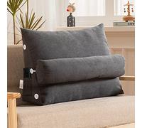 BOMATY Wedge Reading Bed Sofa Rest Backrest,Comfy Velvet Reading Cushion,Large Bolster Triangular Headboard Wedge Pillows for Day Bed Couch,Removable