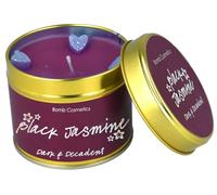 Bomb Cosmetic Scented Candle in Tin - Essential Oils, Vegan Friendly, 30-35 Hour Burn - Relaxing & Long-Lasting Aromatherapy Candle for Home, Travel & Gifting (Black Jasmine)