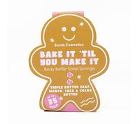 Bomb Cosmetics Body Buffer Soap Infused Sponge 2 in 1 Cleanse Exfoliate Moisturising Triple Butter Sponge with Soap Inside