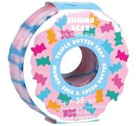 Bomb Cosmetics Body Buffer Soap Infused Sponge 2 in 1 Cleanse Exfoliate Moisturising Triple Butter Soap Sponge with Soap Inside Yummy Bear