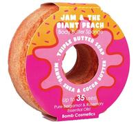 Bomb Cosmetics Body Buffer Soap Infused Sponge 2 in 1 Cleanse Exfoliate Moisturising Triple Butter Soap Sponge with Soap Inside Jam & The Giant Peach