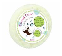 Bomb Cosmetics Body Buffer Soap Infused Sponge 2 in 1 Cleanse Exfoliate Moisturising Triple Butter Soap Sponge with Soap Inside Coconut Creme