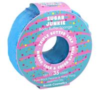 Bomb Cosmetics Body Buffer Soap Infused Sponge 2 in 1 Cleanse Exfoliate Moisturising Triple Butter Soap Sponge with Soap Inside Sugar Junkie
