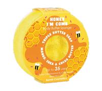Bomb Cosmetics Body Buffer Soap Shower Sponge Honey I'm Comb In Yellow Yellow