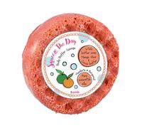 Bomb Cosmetics Body Buffer Soap Infused Sponge 2 in 1 Cleanse Exfoliate Moisturising Triple Butter Soap Sponge with Soap Inside Squeeze The Day