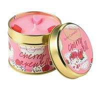 Bomb Cosmetics Cherry Bakewell Scented Tin Candle; Cherry Almond Cake Fragrance; Contains Pure Bergamot & Clary Sage Essential Oils; Vegan Friendly; 30-35 Hour Burn