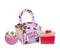 Bomb Cosmetics Christmas Pudding & Pamper Bath & Body Punnet Gift Set In Pink Pink One Size