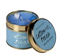 Bomb Cosmetics Cotton Fresh Scented Tin Candle; Contains Pure Clary Sage & Lavender Essential Oils; Vegan Friendly; 30-35 Hour Burn