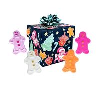 Bomb Cosmetics Cube Gift Pack - 4 Handmade Bath Blasters | Mixed Fragrance Bath Bombs with Essential Oils | Colourful Ribbon Box | Vegan, Cruelty-Free & Handmade (Twinkle All The Way)