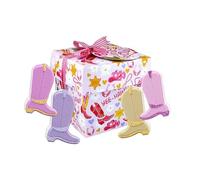 Bomb Cosmetics Cube Gift Pack - 4 Handmade Bath Blasters | Mixed Fragrance Bath Bombs with Essential Oils | Colourful Ribbon Box | Vegan, Cruelty-Free & Handmade (Giddy Up & Glow)